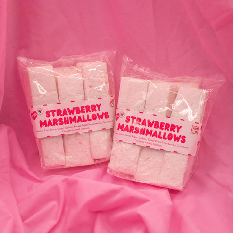 Handmade Strawberry Marshmallows