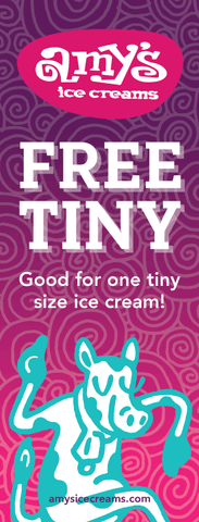 Amy's Ice Creams Gift Certificate - Free Tiny Ice Cream